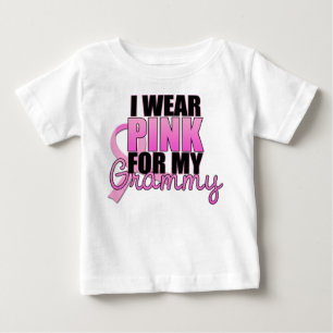 I Wear Pink for My Grammy - Breast Cancer Baby T-Shirt