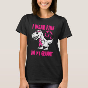 I Wear Pink For My Grammy Rex Dinosaur Ribbon Todd T-Shirt