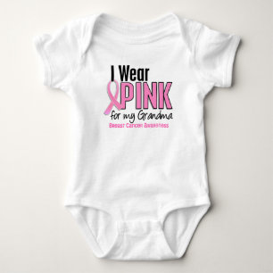 I Wear Pink For My Grandma 10 Breast Cancer Baby Bodysuit