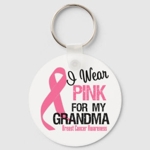 I Wear Pink For My Grandma Keychain