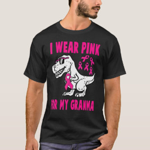 I Wear Pink For My Granma Rex Dinosaur Ribbon Todd T-Shirt