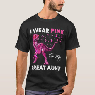I Wear Pink For My Great Aunt Breast Cancer Awaren T-Shirt