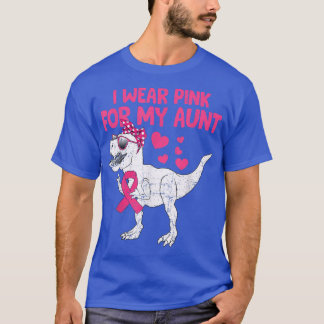 I Wear Pink For My Mama Breast Cancer Dino Pink Ri T-Shirt