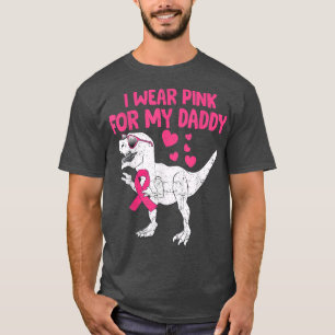 I Wear Pink For My Mama Breast Cancer Dino Pink Ri T-Shirt