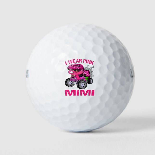 I Wear Pink For My Mimi Breast Cancer Golf Balls (Front)