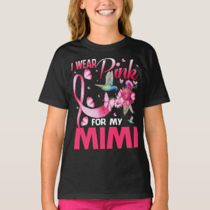 I Wear Pink For My Mimi Hummingbird Breast Cancer T-Shirt