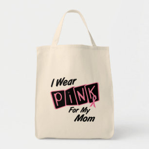 I Wear Pink For My Mom 8 Breast Cancer Tote Bag