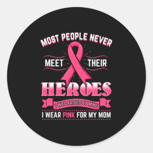 I Wear Pink For My Mom Classic Round Sticker