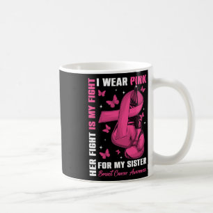 I Wear Pink For My Sister Breast Cancer Awareness Coffee Mug