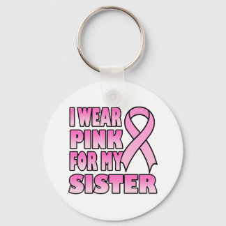 I Wear Pink for My Sister Keychain
