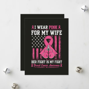 I Wear Pink For My Wife Her Fight Is My Fight Holiday Card