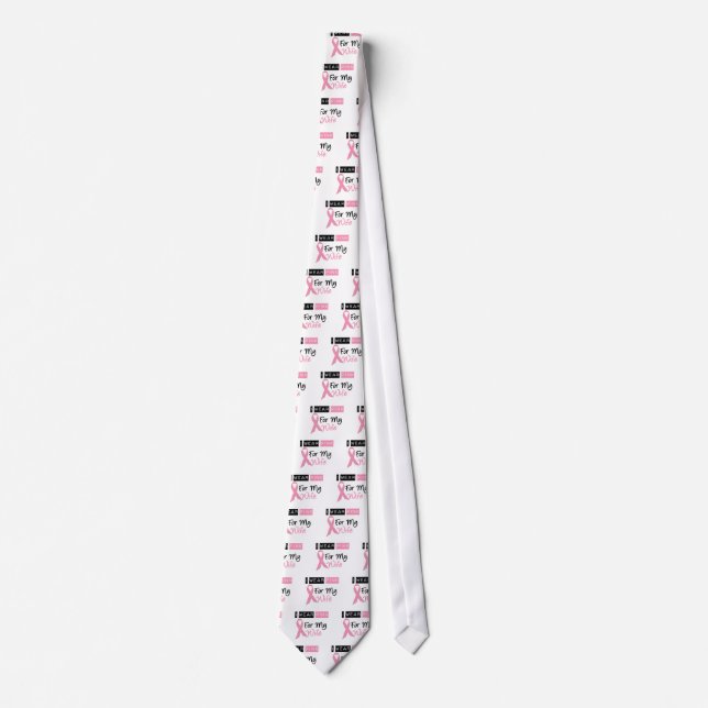 I Wear Pink For My Wife Tie (Front)