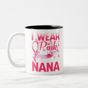I Wear Pink In Memory Of My Nana Two-Tone Coffee Mug