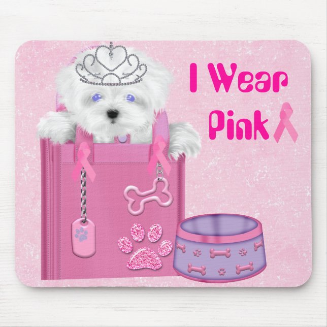 I Wear Pink Mousepad (Front)