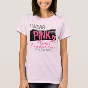 I Wear Pink Ribbon Because I'm a Survivor T-Shirt