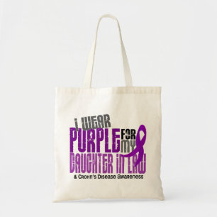 I Wear Purple Daughter-In-Law 6 Crohn’s Disease Tote Bag