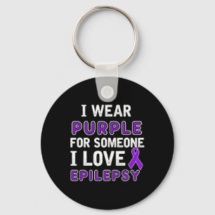 I Wear Purple - Epilepsy Awareness Keychain