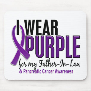 I Wear Purple Father-In-Law 10 Pancreatic Cancer Mouse Pad