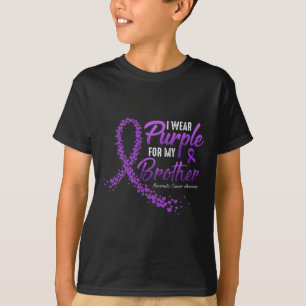 I Wear Purple For Brother Pancreatic Cancer Awaren T-Shirt