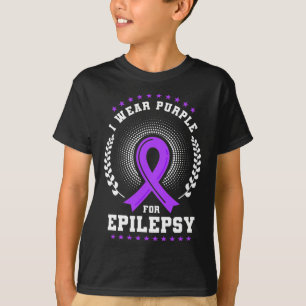 I Wear Purple For Epilepsy Awareness 2 T-Shirt