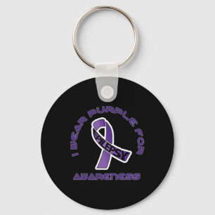 I Wear Purple For Epilepsy Awareness November 1  Keychain