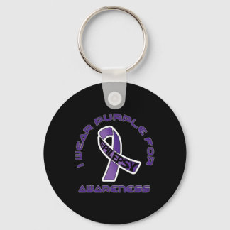 I Wear Purple For Epilepsy Awareness November 1 Keychain