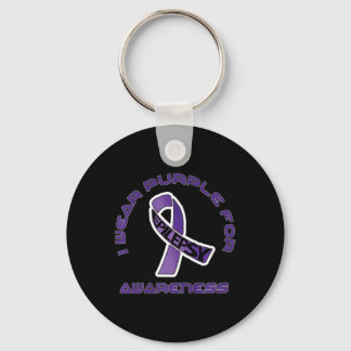 I Wear Purple For Epilepsy Awareness November Keychain