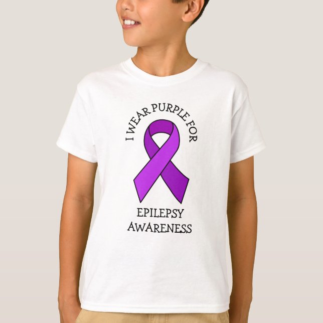 I Wear Purple for Epilepsy Awareness     T-Shirt (Front)