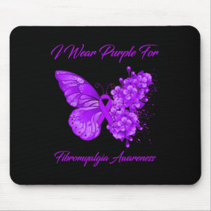 I Wear Purple For Fibromyalgia Awareness 2 Mouse Pad