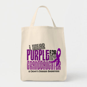 I Wear Purple For Granddaughter 6 Crohn’s Diseas Tote Bag