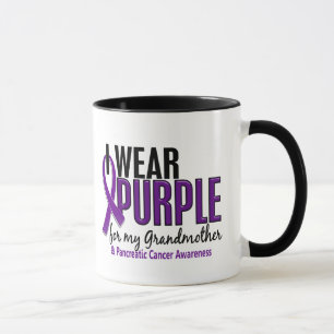 I Wear Purple For Grandmother 10 Pancreatic Cancer Mug