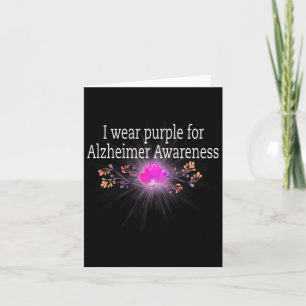 I Wear Purple For Heimerheimer Awareness  Card
