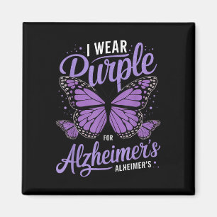I Wear Purple For Heimers Awareness Heimers  Magnet