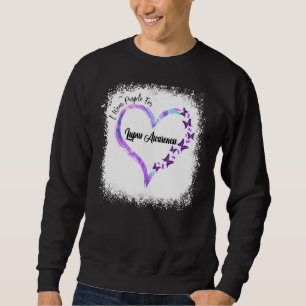 I Wear Purple For Lupus Awareness Butterfly Ribbon Sweatshirt