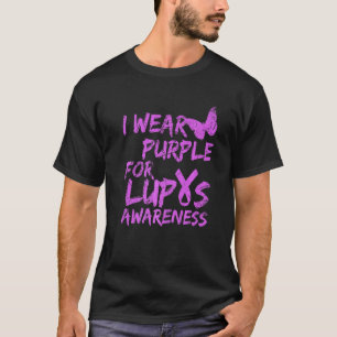 I Wear Purple For Lupus Awareness Ribbon T-Shirt