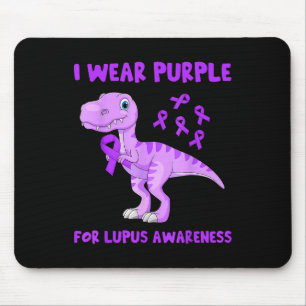 I Wear Purple For Lupus Awareness Toddler Kids Mouse Pad