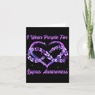 I wear purple for lupus awareness warrior fighter card