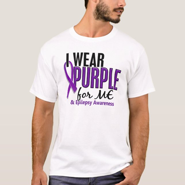 I Wear Purple For ME 10 Epilepsy T-Shirt (Front)