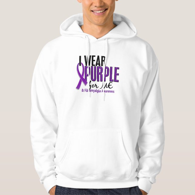 I Wear Purple For ME 10 Fibromyalgia Hoodie (Front)