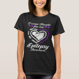 I Wear Purple For Me Warrior Fighter Epilepsy Awar T-Shirt