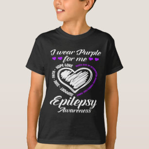 I Wear Purple For Me Warrior Fighter Epilepsy Awar T-Shirt