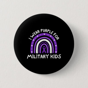 I Wear Purple For Military Kids 2 Inch Round Button