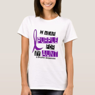 I Wear Purple For My Aunt 37 Epilepsy T-Shirt