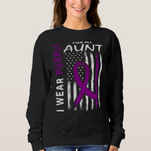 I Wear Purple For My Aunt Lupus Awareness American Sweatshirt