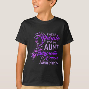 I Wear Purple For My Aunt Pancreatic Cancer  T-Shirt
