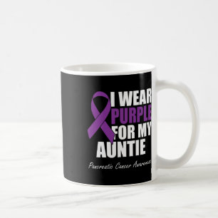 I Wear Purple For My Auntie Pancreatic Cancer Awar Coffee Mug