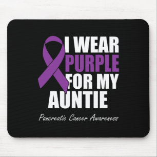 I Wear Purple For My Auntie Pancreatic Cancer Awar Mouse Pad