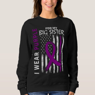 I Wear Purple For My Big Sister Epilepsy Awareness Sweatshirt
