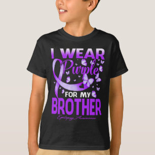 I Wear Purple For My Brother Epilepsy Awareness 2 T-Shirt