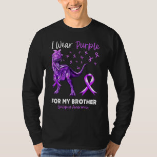 I Wear Purple For My Brother Epilepsy Awareness Di T-Shirt